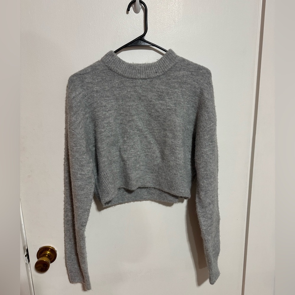 Zara Gray cropped sweater